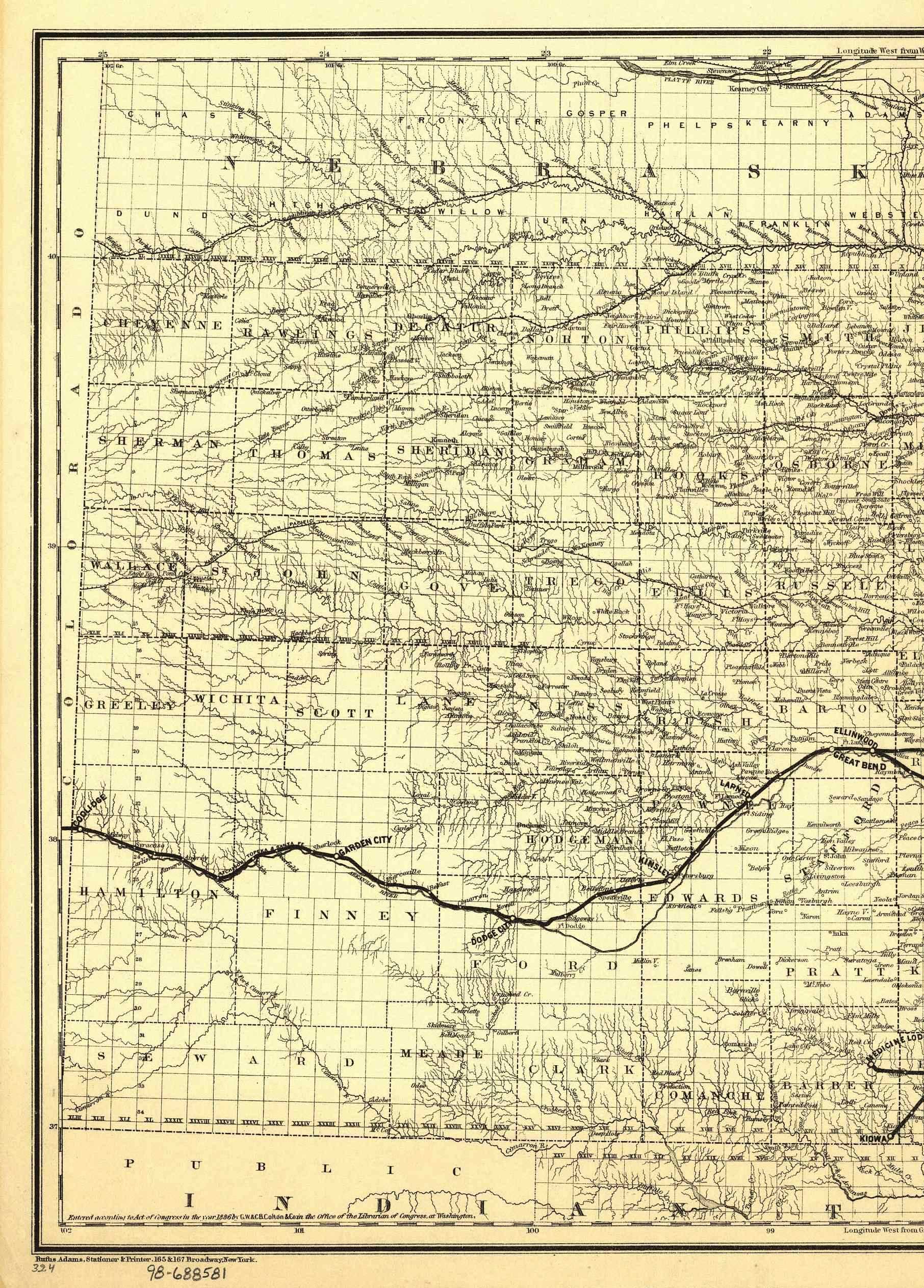 The Usgenweb Archives Digital Map Library Kansas Maps Index