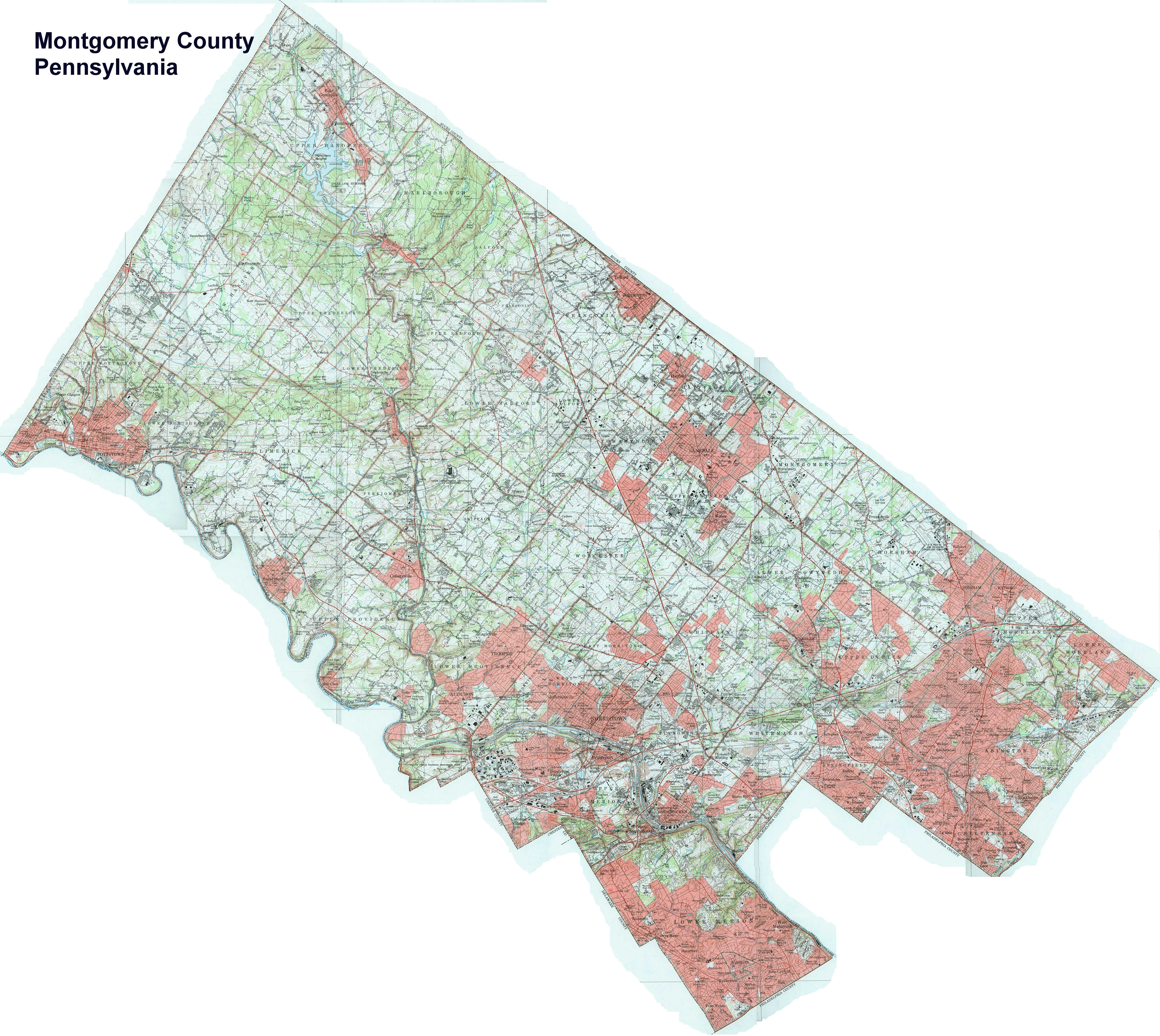 Montgomery County Pennsylvania Township Maps