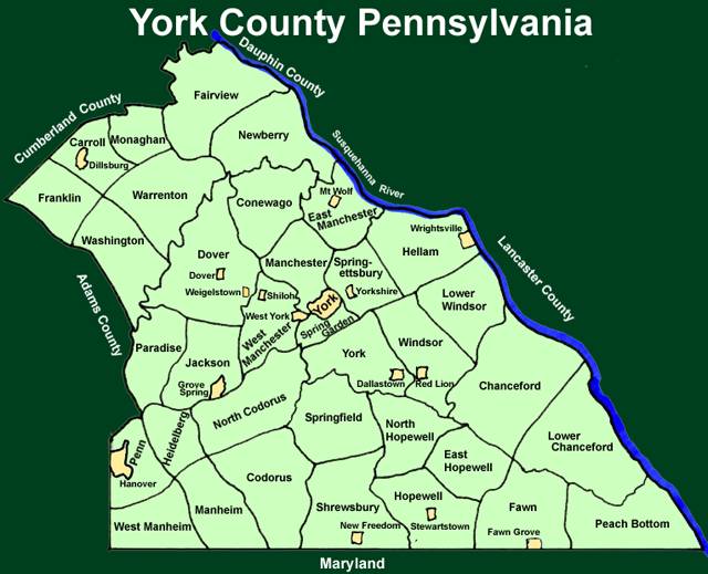 York County Pennsylvania Township Maps 